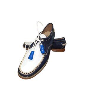 G.H Bass & Co Women's Weejuns winnie Lace-Up Oxfords blue/white size 7.5